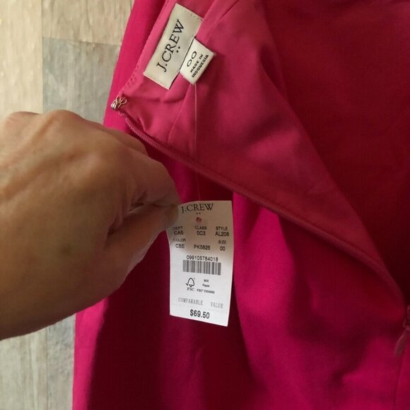 J. Crew Pink Scalloped Hem Pencil Skirt - Office Siren NWT - Picture 4 of 7